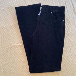 Calvin Klein Corduroy Bootcut Black Jeans SZ 4